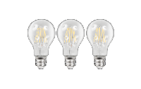 LED Filament Set McShine, 3x Glühlampe, E27, 6W, 600lm, warmweiß, klar, dimmbar