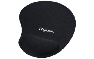 Mauspad mit Silikongel Handballenauflage, schwarz