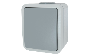 Feuchtraum Wechselschalter McPower ''Fix'', Steckanschluss, IP54, 250V~/10A, AP