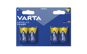 Baby-Batterie VARTA ''Longlife Power'' Alkaline, Typ C, LR14, 1,5V, 4er Pack