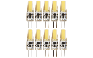 LED-Stiftsockellampe McShine ''Silicia COB'', G4, 1,5W, 200lm, warmweiß, 10er-Pack