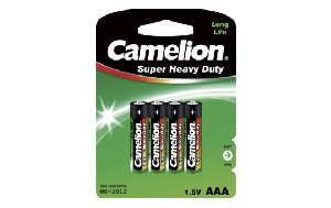 Micro-Batterie CAMELION Super Heavy Duty 1,5 V, Typ AAA, 4er-Blister