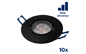 LED-Einbauleuchte McShine ''EL-313D'' 4,5W, 450lm, 3000K, step-dimmbar, 10er-Pack