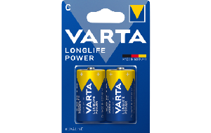 Baby-Batterie VARTA ''Longlife Power'' 1,5 V, Alkaline, Typ C, LR14, 2er-Blister