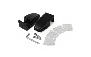 Clip für Trennwand imstande, schwarz, 2er-Pack