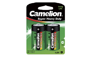 Mono-Batterie CAMELION Super Heavy Duty 1,5 V, Typ D, 2er-Blister