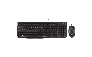 Tastatur/Maus-Set Logitech "MK120", USB, 1000dpi, schwarz, kabelgebunden