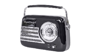 Tragbares Nostalgie Radio &#039;&#039;FREESOUND-VR40B&#039;&#039; mit Bluetooth, USB &amp; FM 30W, schwarz