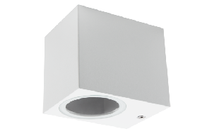 Wandleuchte McShine Square-W weiß, IP44, 1x GU10, Aluminium Gehäuse