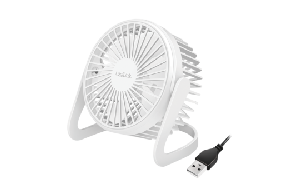 USB-Schreibtischventilator, 12,7 cm, 30 dB, weiß
