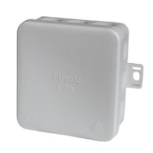 Feuchtraum-Abzweigkasten E1200, 80x80x37mm, grau, Aufputz, IP55