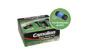 CAMELION Super Heavy Duty Set 40-tlg, 24xAA Mignon, 12xAAA Micro, 4xC Baby