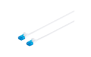 Patchkabel Cat.6 U/UTP slim, weiß, 3m
