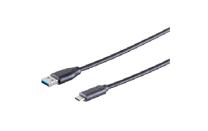 USB Kabel, 3.1 C-Stecker - 3.0 A-Stecker, 0,5m