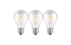LED Filament Set McShine, 3x Glühlampe, E27, 6W, 670lm, warmweiß, klar