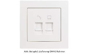 RJ45 + RJ11 Dose McPower Flair für ISDN, Cat, UP, weiß