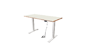 Schreibtisch imstande, Gestell business-w + Platte 140x60cm HPL Platinweiß