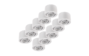 LED-Aufbauleuchte McShine, 5W, 400Lumen, 3000K, ØxH 80x50mm, 10er-Pack