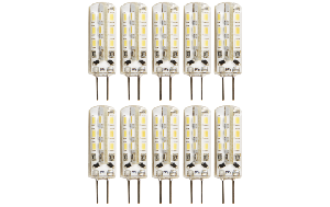 LED-Stiftsockellampe McShine ''Silicia'', G4, 1,5W, 120lm, warmweiß, 10er-Pack