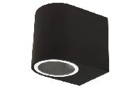 Wandleuchte McShine ''Oval-A'' schwarz, IP44, 1x GU10, Aluminium Gehäuse