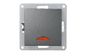 Schalter McPower ''Flair'', 250V~/10A, UP, anthrazit mit Kontroll-Leuchte