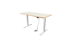 Schreibtisch Imstande, business-w + Tischplatte Sperrholz Platinweiß 140x80cm