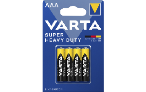 Micro-Batterie VARTA ''Super Heavy Duty'' Zink-Kohle, Typ AAA, R03, 1,5V, 4er-Pack