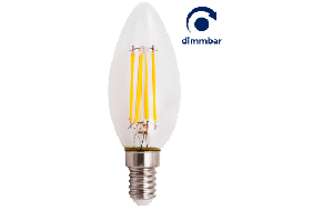 LED Filament Kerzenlampe McShine ''Filed'' E14, 6W, 600lm, warmweiß, dimmbar