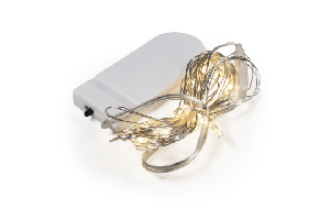 LED Draht-Lichterkette McShine Micro 20 LEDs, warmweiß, Batteriebetrieb