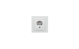 Schutzkontakt-Steckdose McPower Flair, 250V~/16A, UP, Einsteckschutz, weiß