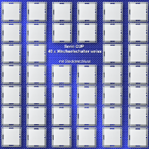 Wechselschalter McPower Cup 250V~/10A, UP, Steckanschluss, weiß, 40er-Pack