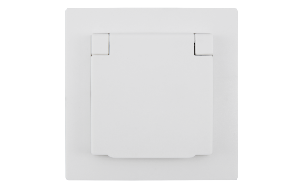 Schutzkontakt-Steckdose McPower Flair, 250V~/16A, UP, IP44, weiß