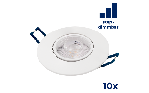LED-Einbauleuchte McShine EL-313D 4,5W, 450lm, 3000K, step-dimmbar, 10er-Pack