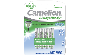 Micro-Akku CAMELION 1,2V, 600mAh, Typ AAA, NiMH, 4er-Blister