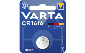 Lithium-Knopfzelle VARTA Electronics, CR 1616, 55mAh, 3V 1er-Blister