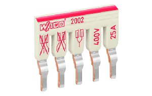 Schachtelbrücker WAGO, 5-fach, isoliert, hellgrau, 400V, 25A,