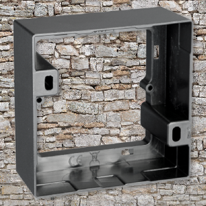 Aufputz-Rahmen McPower Flair 80x80x35mm, mit Montagebohrung, anthrazit