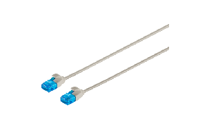 Patchkabel Cat.6 U/UTP slim, grau, 0,5m, Ø3,5mm