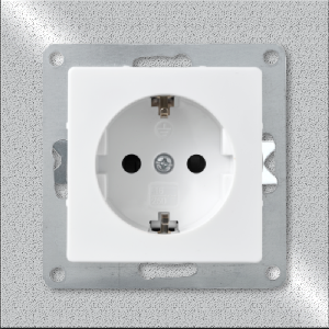Schutzkontakt-Steckdose McPower Cup 250V~/16A, UP, Einsteckschutz, weiß
