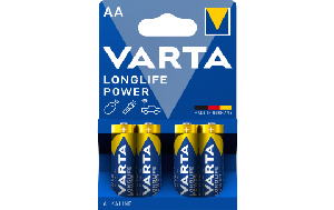 Mignon-Batterie VARTA Longlife Power 1,5 V, Typ AA, 4er-Blister
