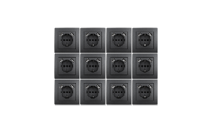 Schutzkontakt-Steckdose mit 2x USB McPower Flair 250V~/16A, 5V/2,1A, 12er-Pack