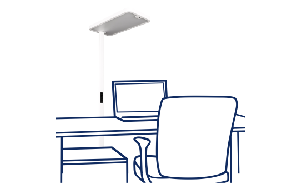 LED-Schreibtisch-Stehleuchte ROLF KERN „Office-Pro“ mit Touch Display, PIR &amp; Tageslicht-Sensor