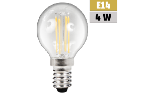 LED Filament Tropfenlampe McShine ''Filed'', E14, 4W, 490lm, warmweiß