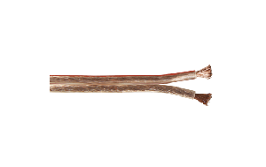 Lautsprecherkabel 50m-Ring, 2x0,75mm, transperant