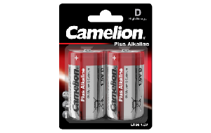 Mono-Batterie CAMELION Plus Alkaline 1,5 V, Typ D/LR20, 2er Blister