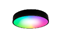 Wifi LED-Deckenleuchte McShine 35W, 4.450lm, Ø40cm, CCT+RGB, schwarz