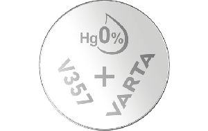 Knopfzelle Silberoxid - Uhrenbatterie, VARTA, ''V357'', SR44, 1.55V, Watch, Retail, 10er-Pack