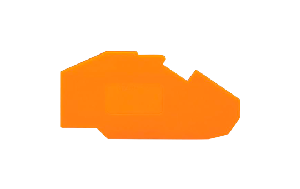Abschluss- und Zwischenplatte WAGO, 1,5x76,7x43,5mm, orange