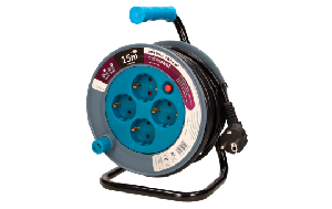 Kabeltrommel, 4-fach, 15m, H05VV-F 3G1mm