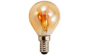 LED Filament Tropfenlampe McShine ''Retro'' E14, 2W, 150lm, warmweiß,goldenes Glas